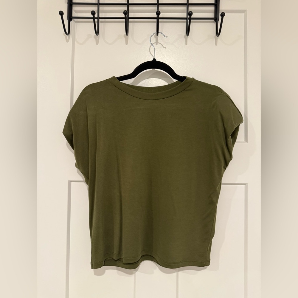Mango Green Boxy Short Sleeve Tee